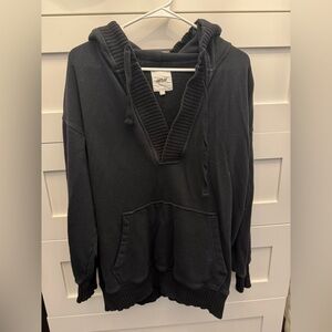 Aerie hooded V-neck slouchy sweater